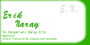 erik naray business card